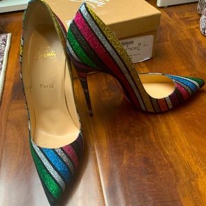 Louboutin So Kate Striped Glitter
